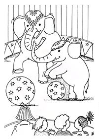 Desenhos de elefantes para colorir – Página de colorir 86