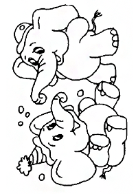 Desenhos de elefantes para colorir – Página de colorir 99