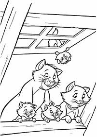 Desenhos de gatos para colorir – Página de colorir 12