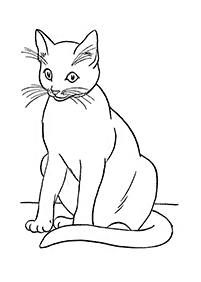 Desenhos de gatos para colorir – Página de colorir 19