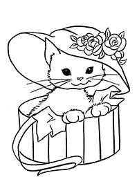 Desenhos de gatos para colorir – Página de colorir 7