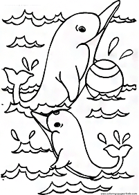 Desenhos de golfinhos para colorir – Página de colorir 23