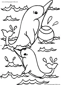 Desenhos de golfinhos para colorir – Página de colorir 8