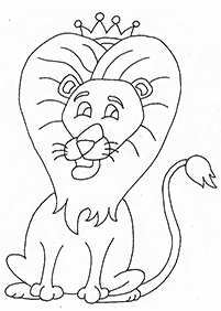 Desenhos de leões para colorir – Página de colorir 11