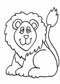 Desenhos de leões para colorir – Página de colorir 27