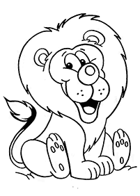 Desenhos de leões para colorir – Página de colorir 6