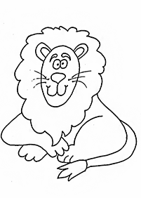Desenhos de leões para colorir – Página de colorir 7