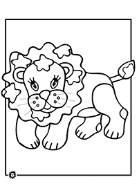 Desenhos de leões para colorir – Página de colorir 8