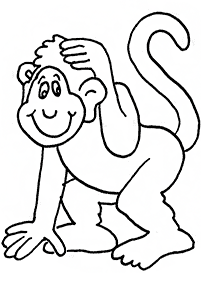 Desenhos de macacos para colorir – Página de colorir 2