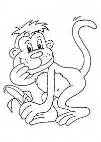 Desenhos de macacos para colorir – Página de colorir 3