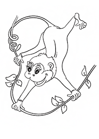 Desenhos de macacos para colorir – Página de colorir 47