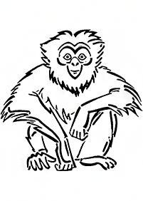Desenhos de macacos para colorir – Página de colorir 49
