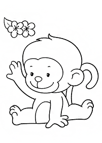 Desenhos de macacos para colorir – Página de colorir 51