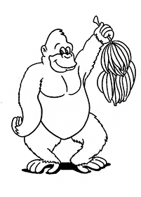 Desenhos de macacos para colorir – Página de colorir 69