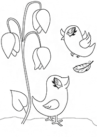 Desenhos de pássaros para colorir – Página de colorir 22
