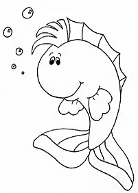 Desenhos de peixes para colorir – Página de colorir 20