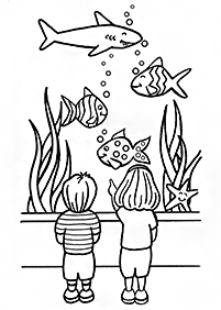 Desenhos de peixes para colorir – Página de colorir 23