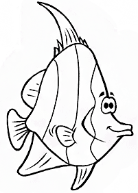 Desenhos de peixes para colorir – Página de colorir 4