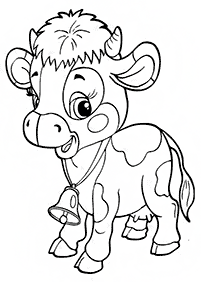 Desenhos de vacas para colorir – Página de colorir 12