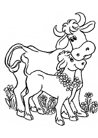 Desenhos de vacas para colorir – Página de colorir 14