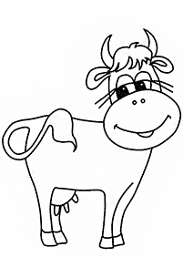 Desenhos de vacas para colorir – Página de colorir 17