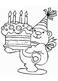 desenhos de aniversário para colorir - Página de colorir 3