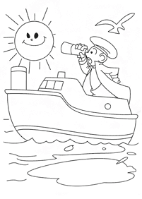 desenhos de barco para colorir - Página de colorir 21