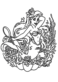 Ariel – desenhos para colorir da Pequena Sereia – Página de colorir 14