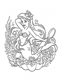 Ariel – desenhos para colorir da Pequena Sereia – Página de colorir 20