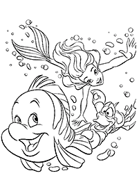 Ariel – desenhos para colorir da Pequena Sereia – Página de colorir 21