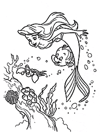 Ariel – desenhos para colorir da Pequena Sereia – Página de colorir 22