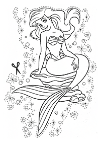 Ariel – desenhos para colorir da Pequena Sereia – Página de colorir 24
