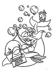 Ariel – desenhos para colorir da Pequena Sereia – Página de colorir 25