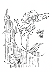 Ariel – desenhos para colorir da Pequena Sereia – Página de colorir 4