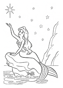 Ariel – desenhos para colorir da Pequena Sereia – Página de colorir 7