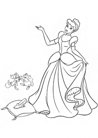 Desenhos da Cinderela para colorir – Página de colorir 1