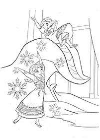 Desenhos para colorir de Elsa e Anna – Página de colorir 10