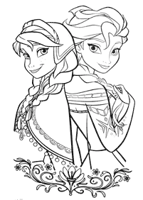 Desenhos para colorir de Elsa e Anna – Página de colorir 16