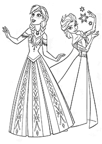 Desenhos para colorir de Elsa e Anna – Página de colorir 2