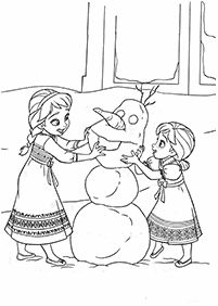 Desenhos para colorir de Elsa e Anna – Página de colorir 21