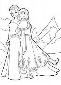 Desenhos para colorir de Elsa e Anna – Página de colorir 23