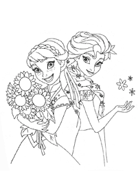 Desenhos para colorir de Elsa e Anna – Página de colorir 31