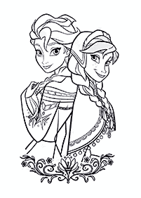 Desenhos para colorir de Elsa e Anna – Página de colorir 4