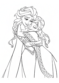 Desenhos para colorir de Elsa e Anna – Página de colorir 8