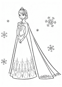 Desenhos da Elsa para Colorir – Página de colorir 1