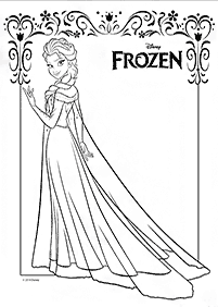 Desenhos da Elsa para Colorir – Página de colorir 3