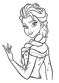 Desenhos da Elsa para Colorir – Página de colorir 4