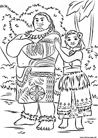 Desenhos da Moana para colorir – Página de colorir 11