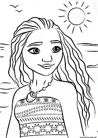 Desenhos da Moana para colorir – Página de colorir 6