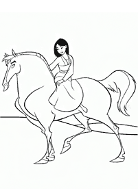 Desenhos da Mulan para colorir – Página de colorir 1